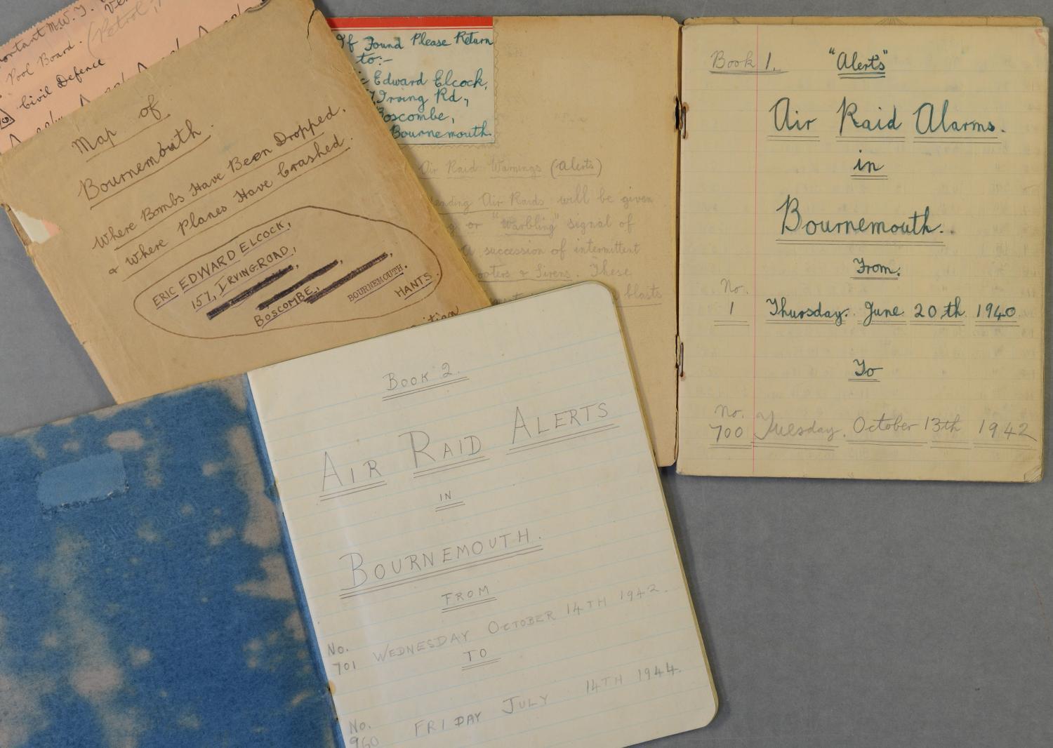 Bournemouth - records of air raids and air crashes, WWII (Reference: D-3080)